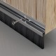 Perie etansare si izolare usa, aplicata, cu suport din aluminiu, 100 cm