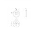 Set rozeta antiefractie, Kale Kilit, usa metalica, doua piese, crom