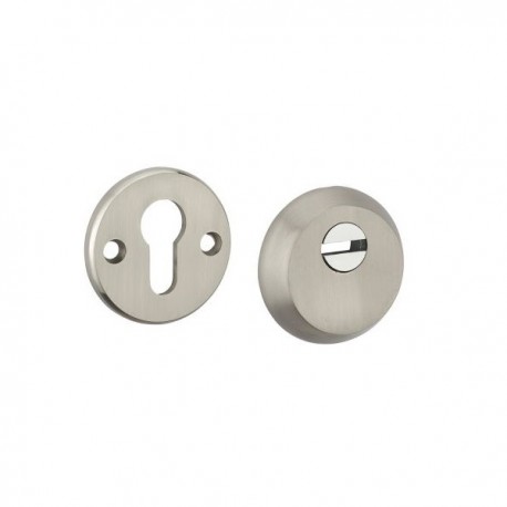Set rozeta antiefractie, Kale Kilit, usa metalica, doua piese, satin