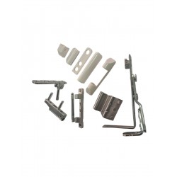 Set feronerie Kale, deschidere simpla (batanta), usa PVC, falt profil 13mm, sarcina 130kg, alb RAL9016