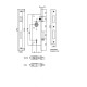 Broasca ingropata, Kale 166AR, pentru usi de interior, interax 72mm, backset 40mm, crom