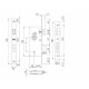 Broasca ingropata, Kale 166AR, pentru usi de interior, interax 72mm, backset 40mm, auriu