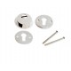 Set rozeta antiefractie, Kale Kilit, usa metalica, trei piese, crom