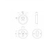 Set rozeta antiefractie, Kale Kilit, usa metalica, trei piese, crom