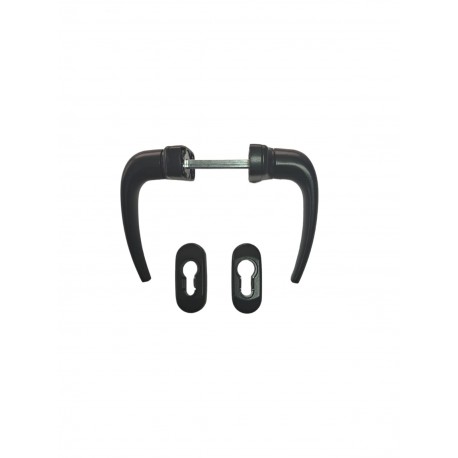 Maner usa cu rozeta, tamplarie aluminiu, negru