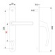 Maner usa Safir, din aluminiu, latime sild 25mm, interax 92mm, alb RAL9016