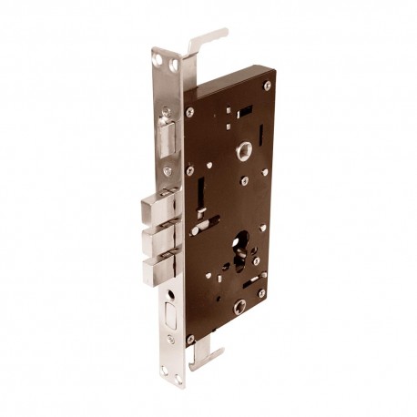 Broasca multipunct usa metalica, 4 bolturi patrate, backset 60mm, interax 68mm, blocare prin ridicare, deschidere stanga