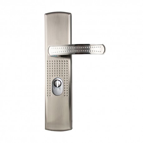 Maner cu sild, blocare standard, compatibil usa metalica Kastilio, Baron, BestImp, LCL, Golden Door, deschidere dreapta, crom