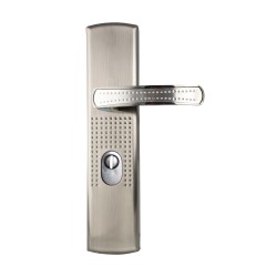 Maner cu sild, blocare standard, compatibil usa metalica Kastilio, Baron, BestImp, LCL, Golden Door, deschidere stanga, crom
