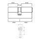 Cilindru yala, Kale Kilit, usa metalica, centrat, dimensiune 90mm (40x10x40)