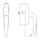 Maner fereastra aluminiu, deschidere oscilobatanta, negru RAL9005